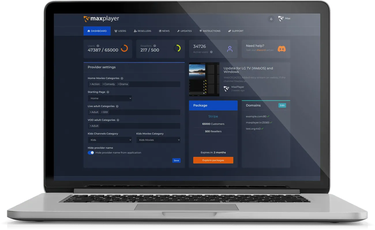 How to Become an IPTV Reseller with MaxPlayer (White-Label)